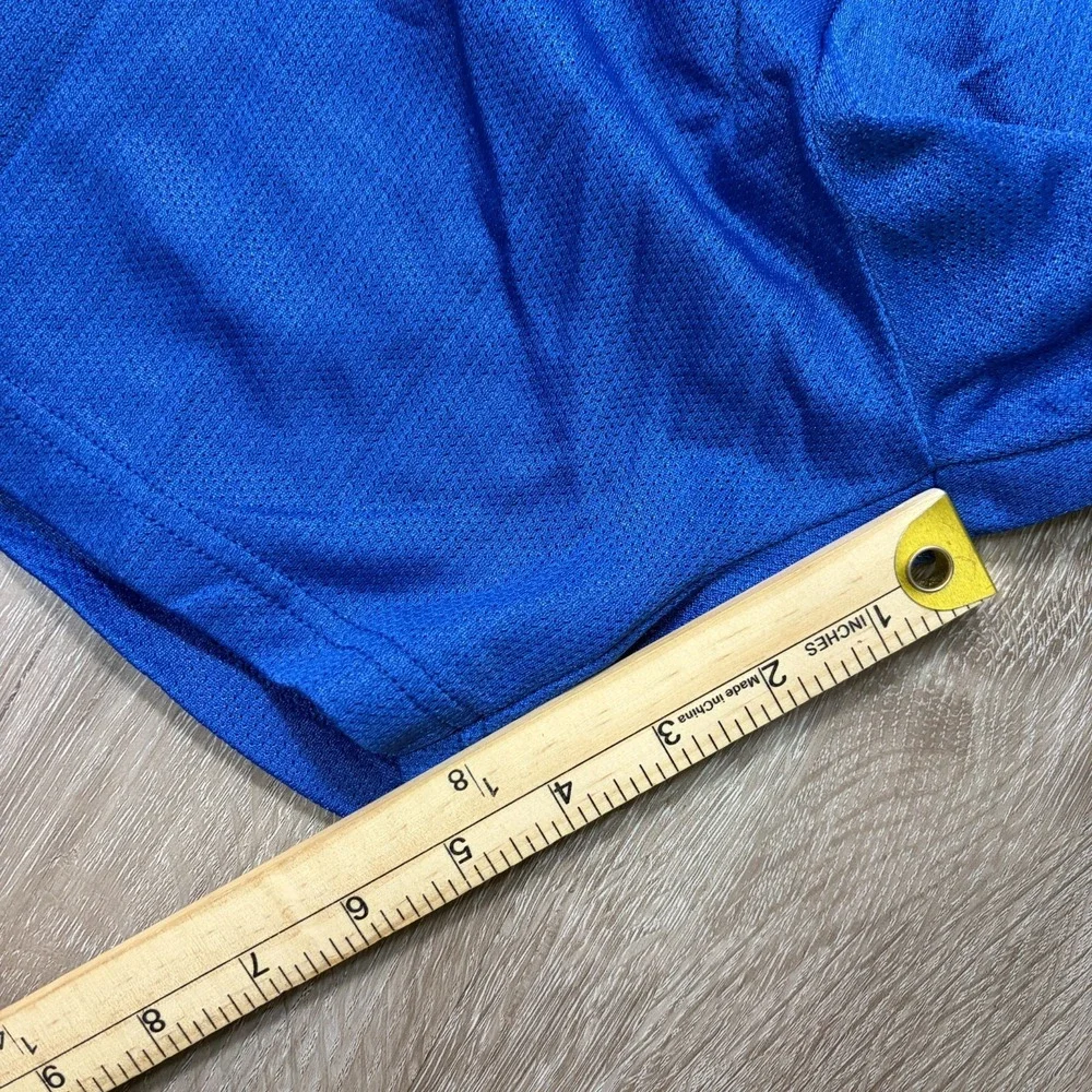 VTG Adidas Made in USA Blue Mesh 5" Shorts Youth XL Gym Basketball Trefoil - Picture 4 of 8